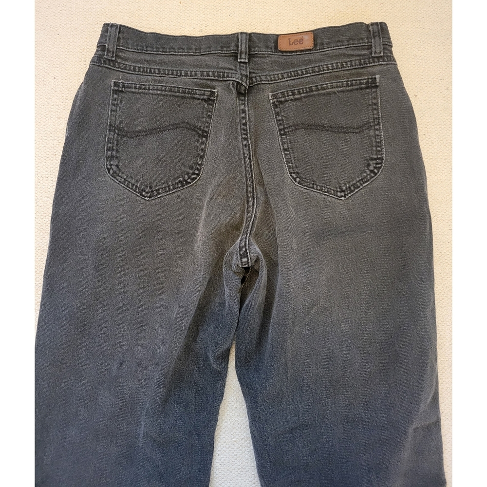 VNT womens Lee blavk charcoal straight leg denim size 14